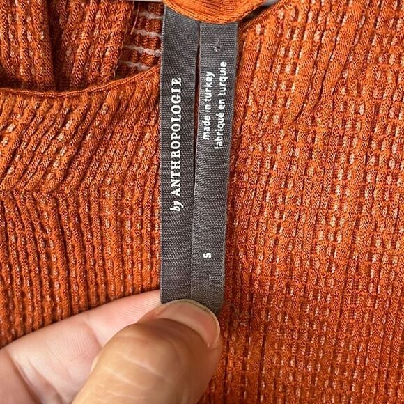 Anthropologie Burnt Orange Montauk Button Back Tank Top Small - Picture 4 of 7